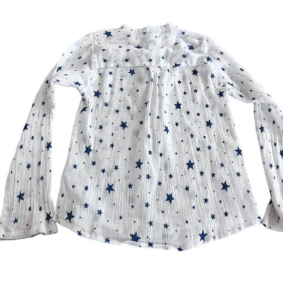 Louis Louise boys muslin star print button shirt size 10 - Picture 2 of 7